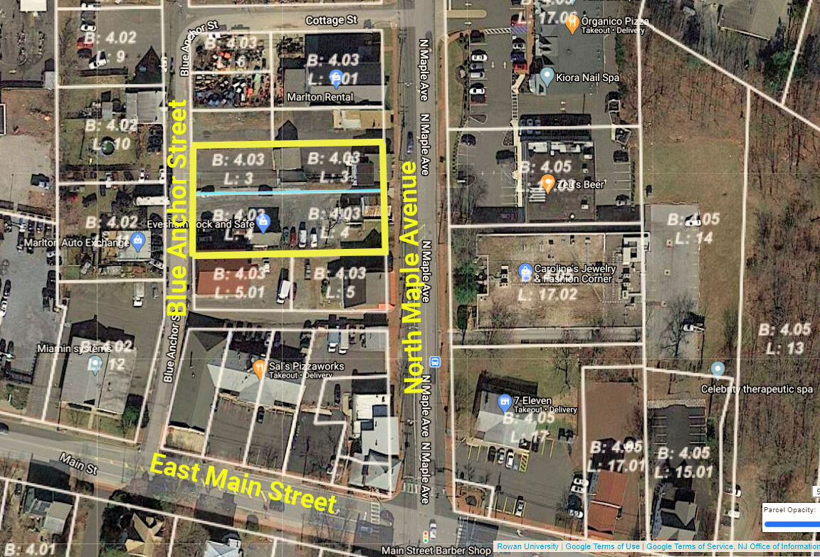 Marlton municipal parking map